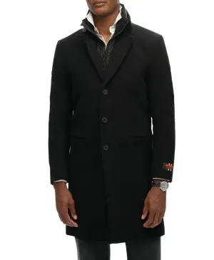 Superdry Mens 2 In 1 Towncoat Overcoat Black