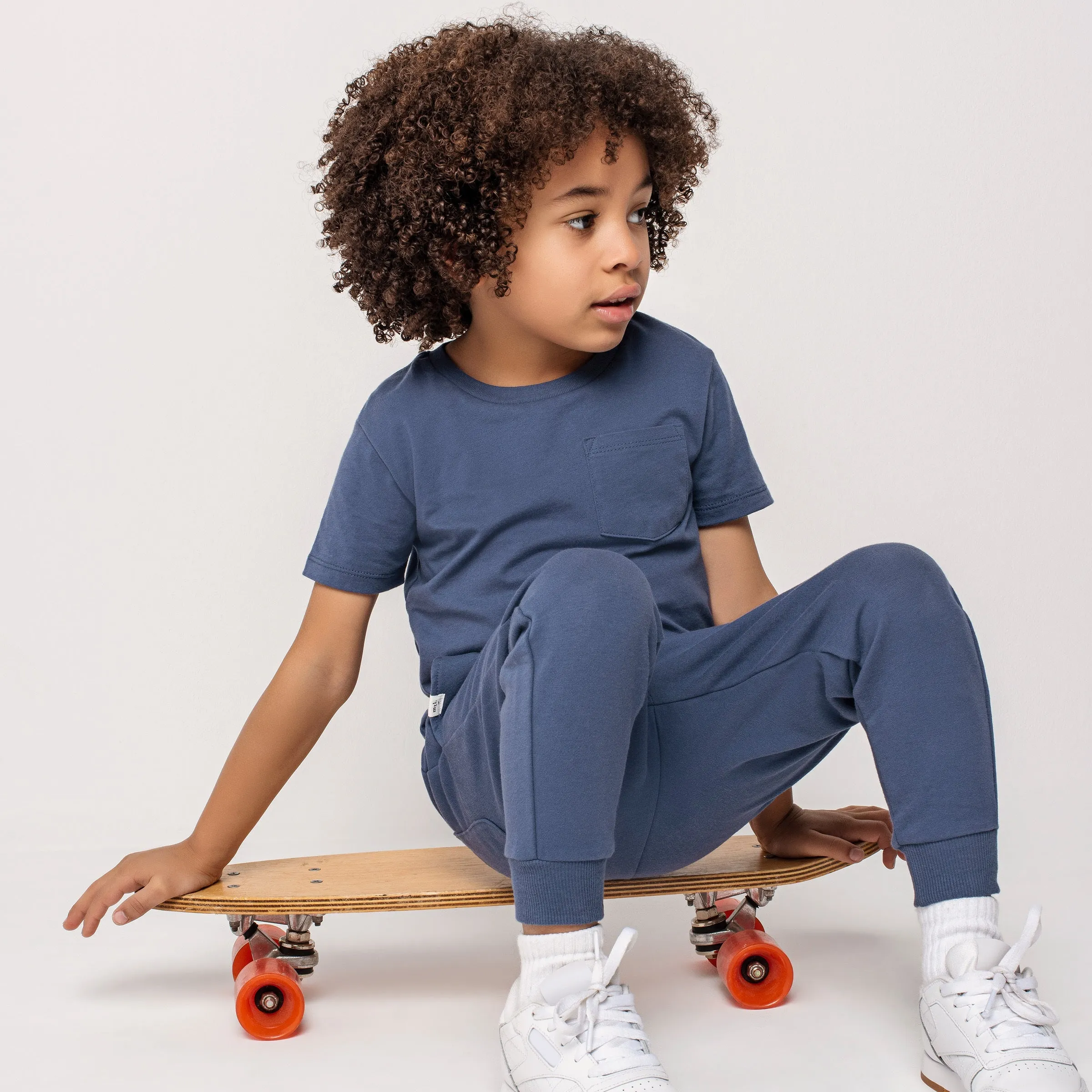 T-shirt « Miles Basiques » bleu vintage