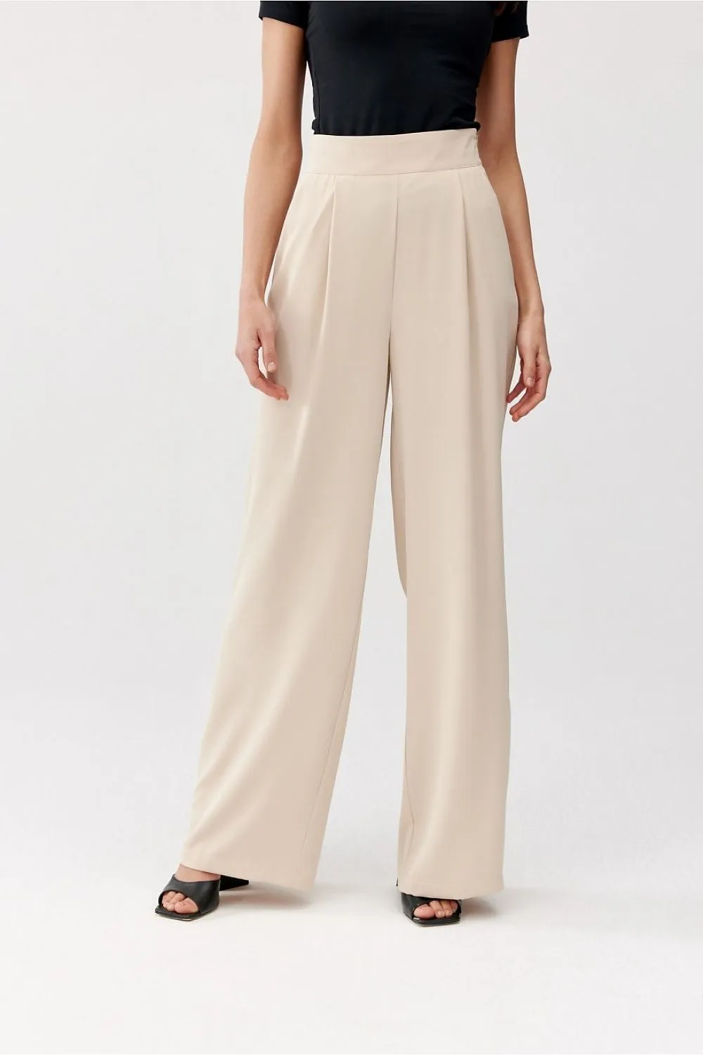 Tailored High-Waist Wide-Leg Trousers