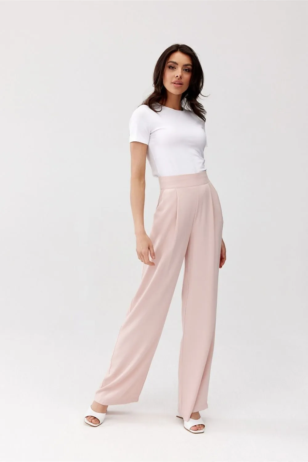 Tailored High-Waist Wide-Leg Trousers