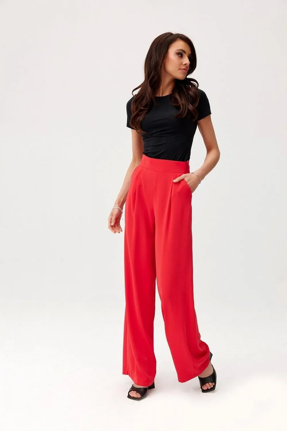 Tailored High-Waist Wide-Leg Trousers