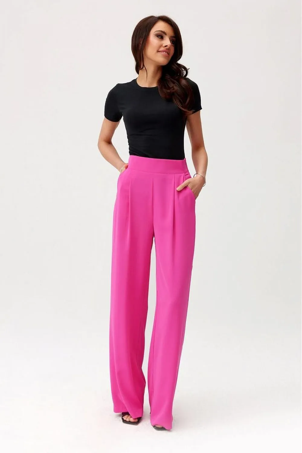 Tailored High-Waist Wide-Leg Trousers
