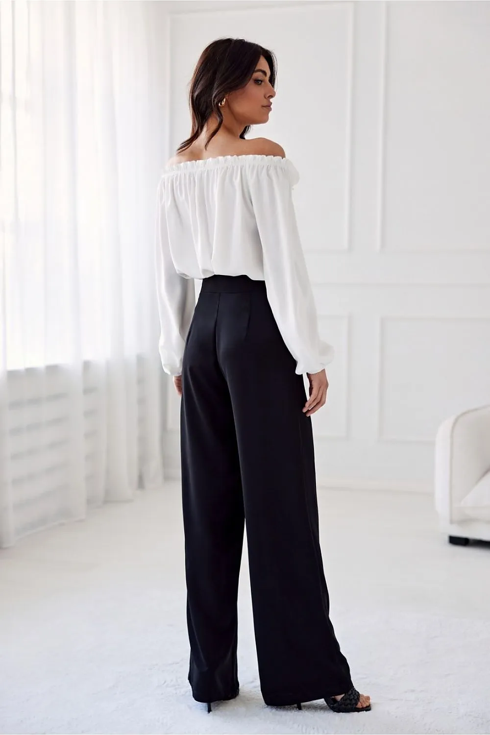 Tailored High-Waist Wide-Leg Trousers