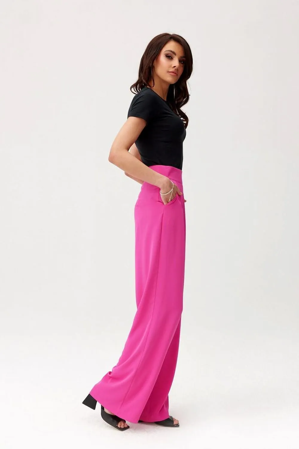 Tailored High-Waist Wide-Leg Trousers