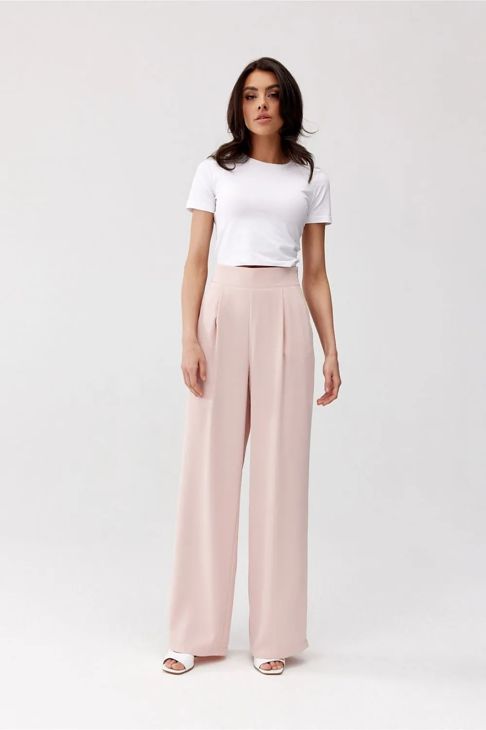 Tailored High-Waist Wide-Leg Trousers