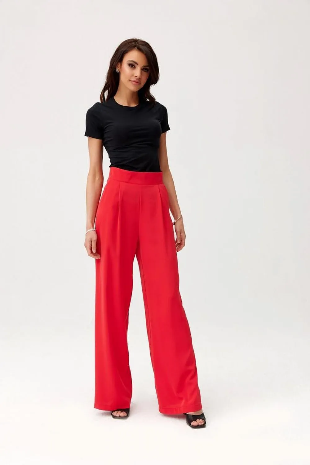 Tailored High-Waist Wide-Leg Trousers
