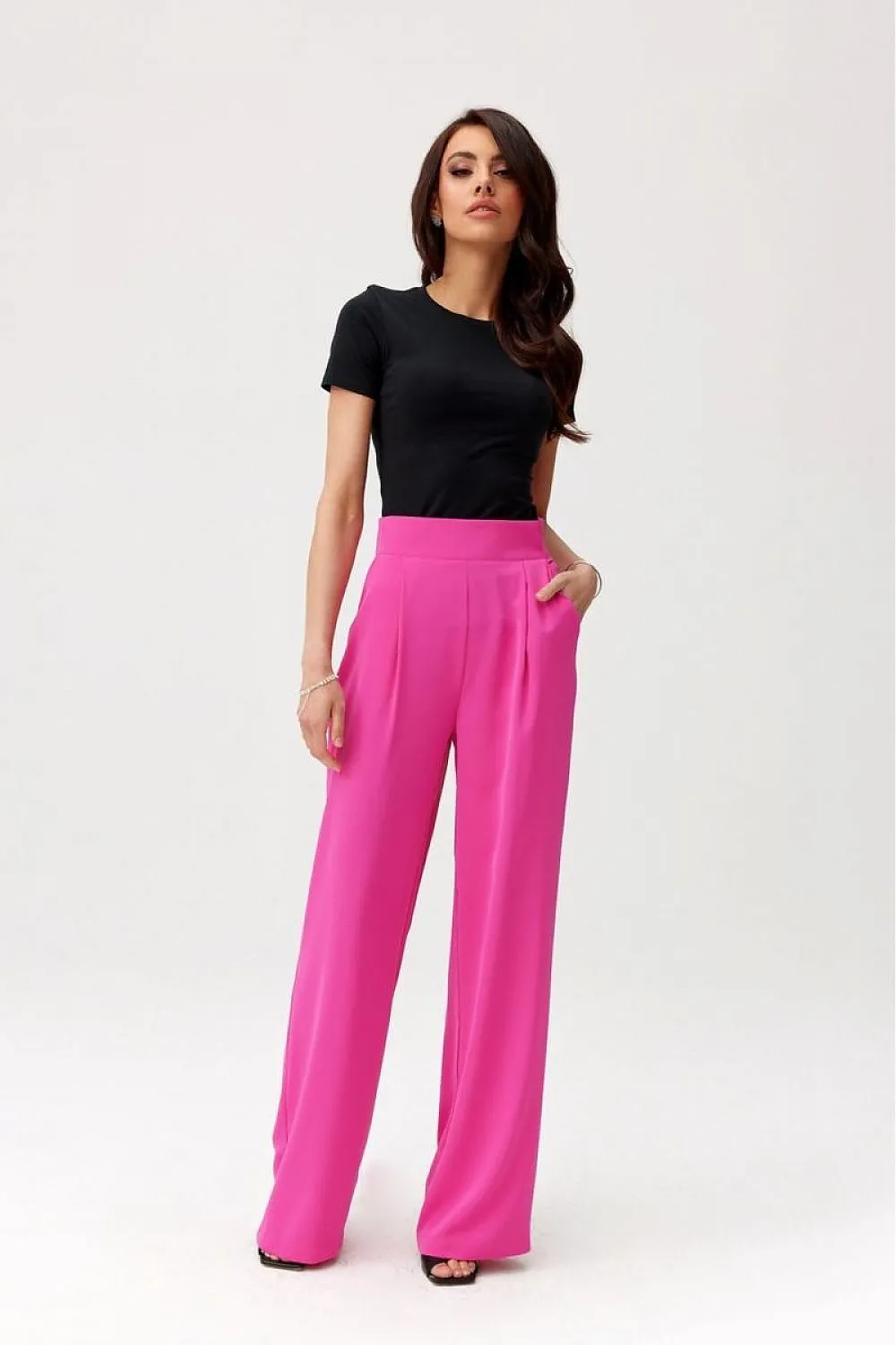 Tailored High-Waist Wide-Leg Trousers