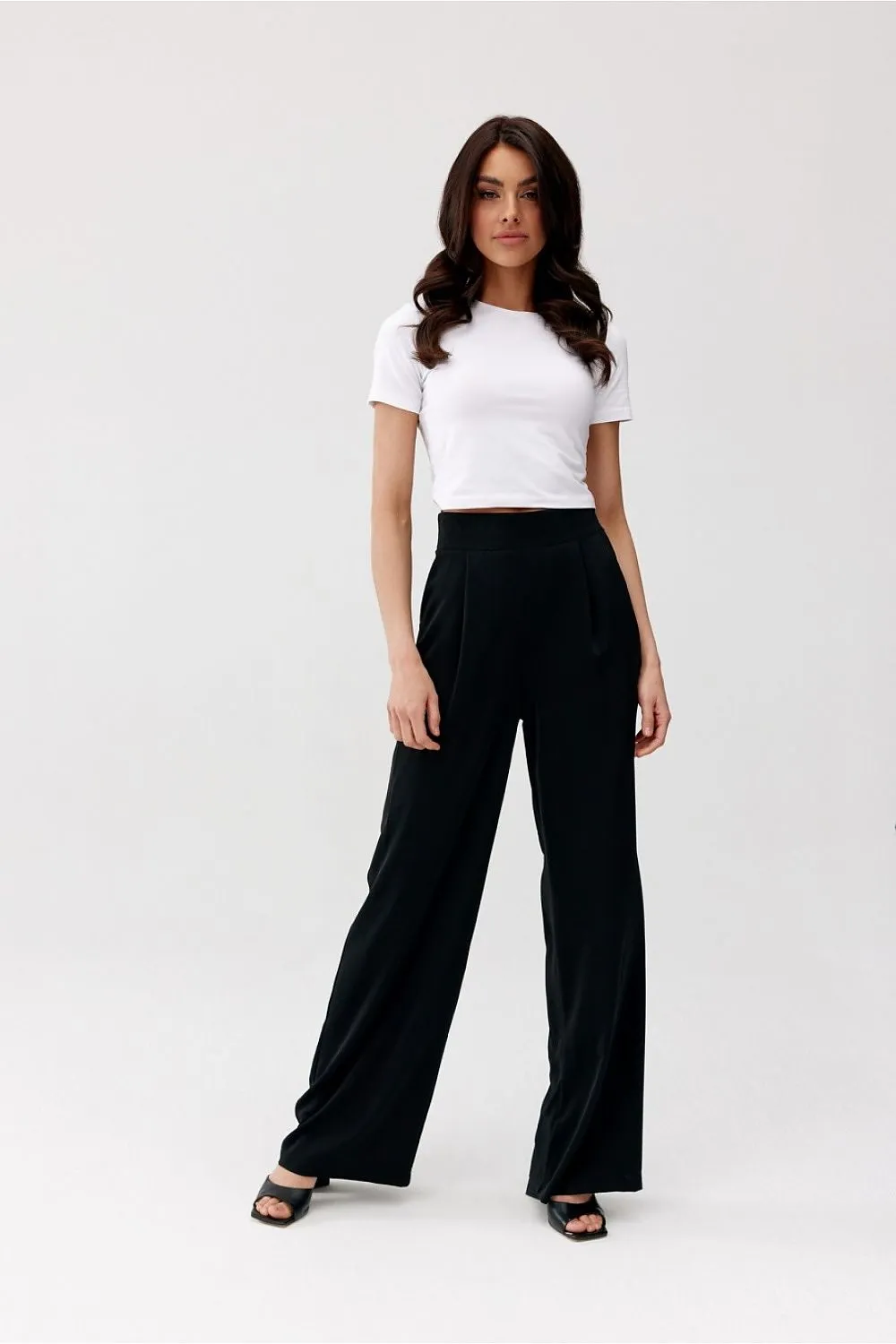 Tailored High-Waist Wide-Leg Trousers