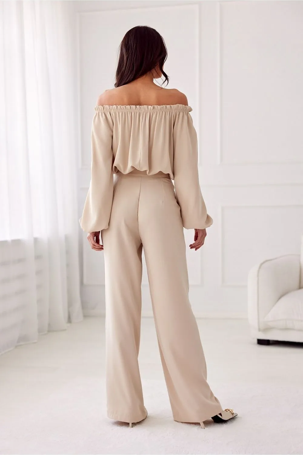 Tailored High-Waist Wide-Leg Trousers