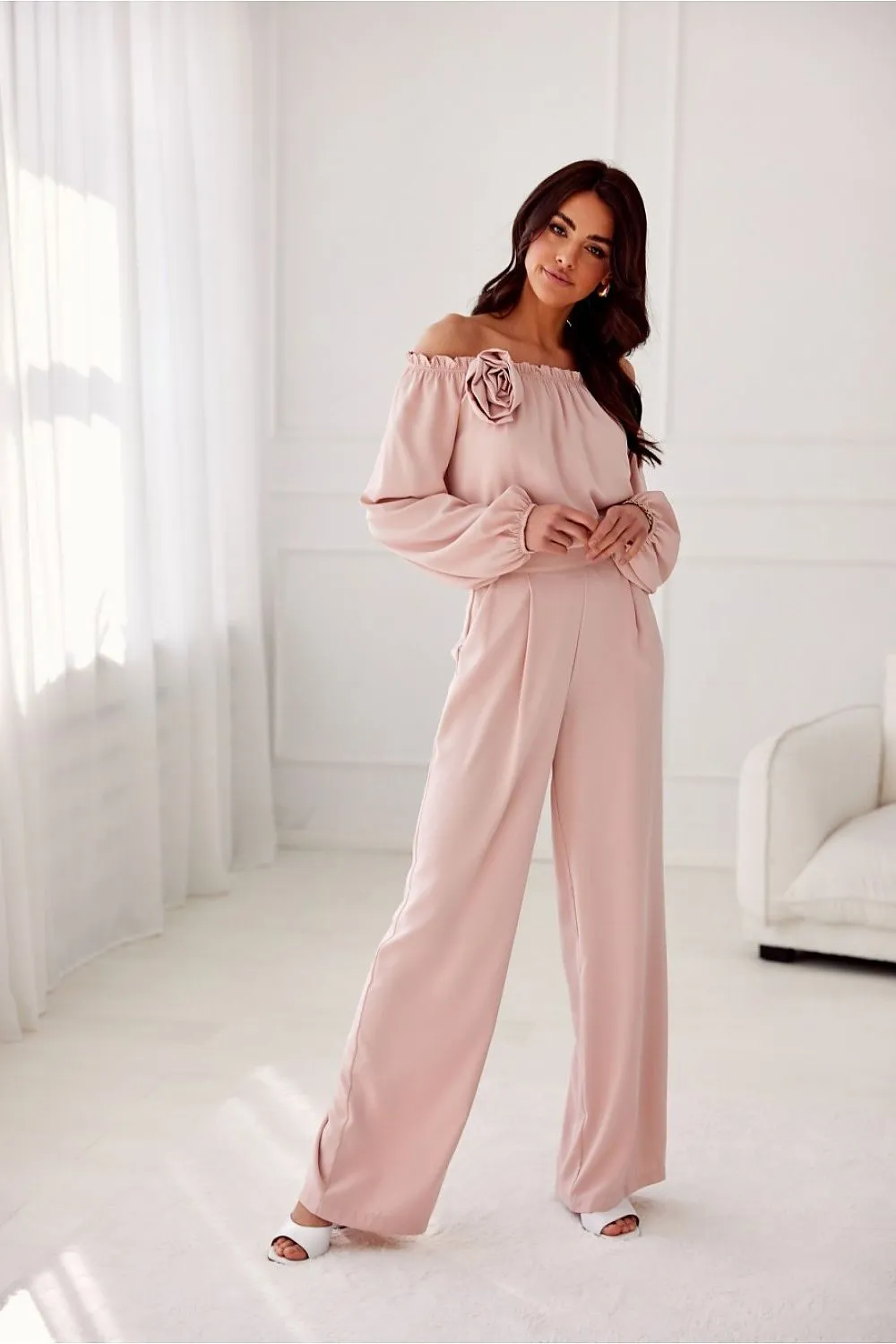 Tailored High-Waist Wide-Leg Trousers