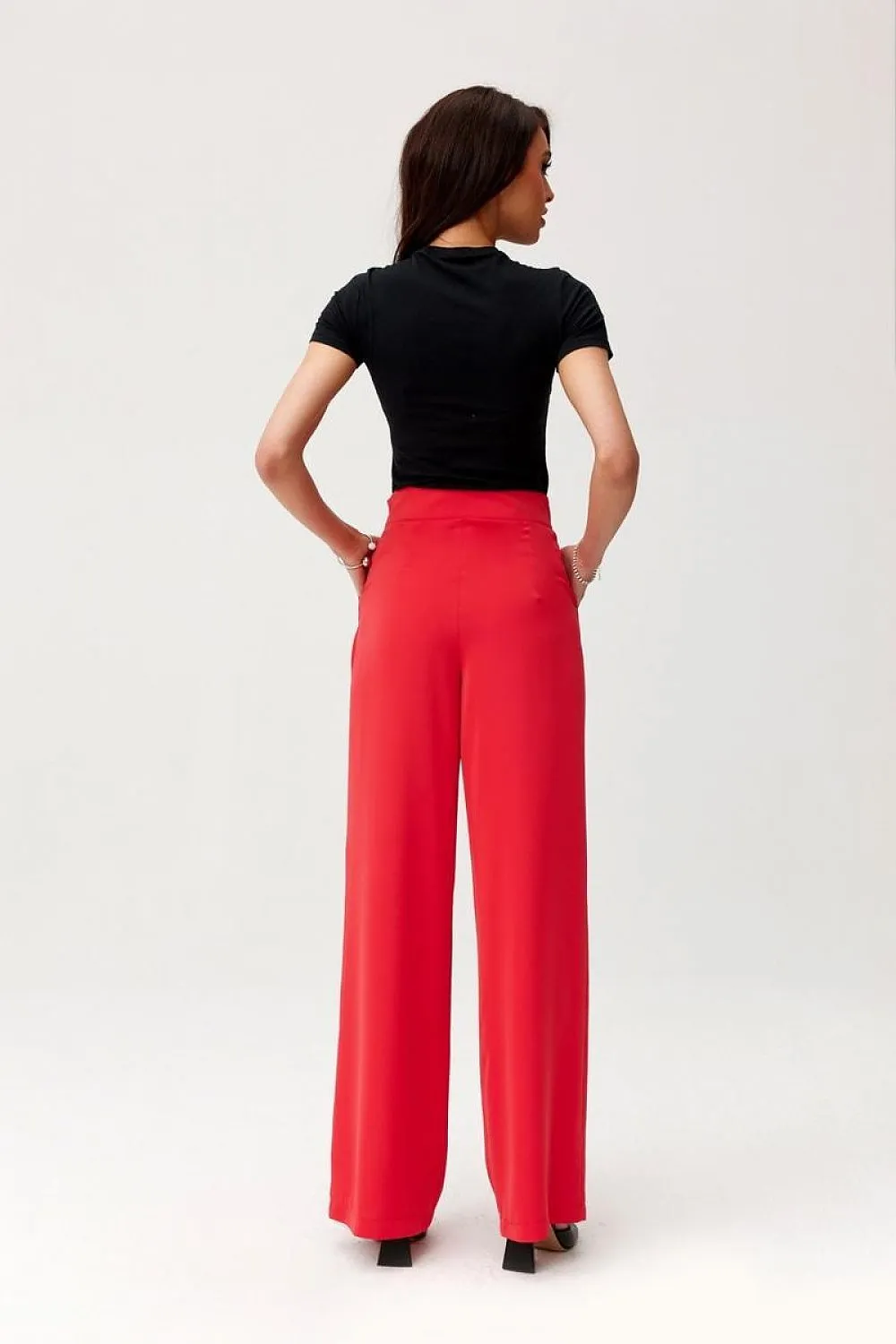 Tailored High-Waist Wide-Leg Trousers