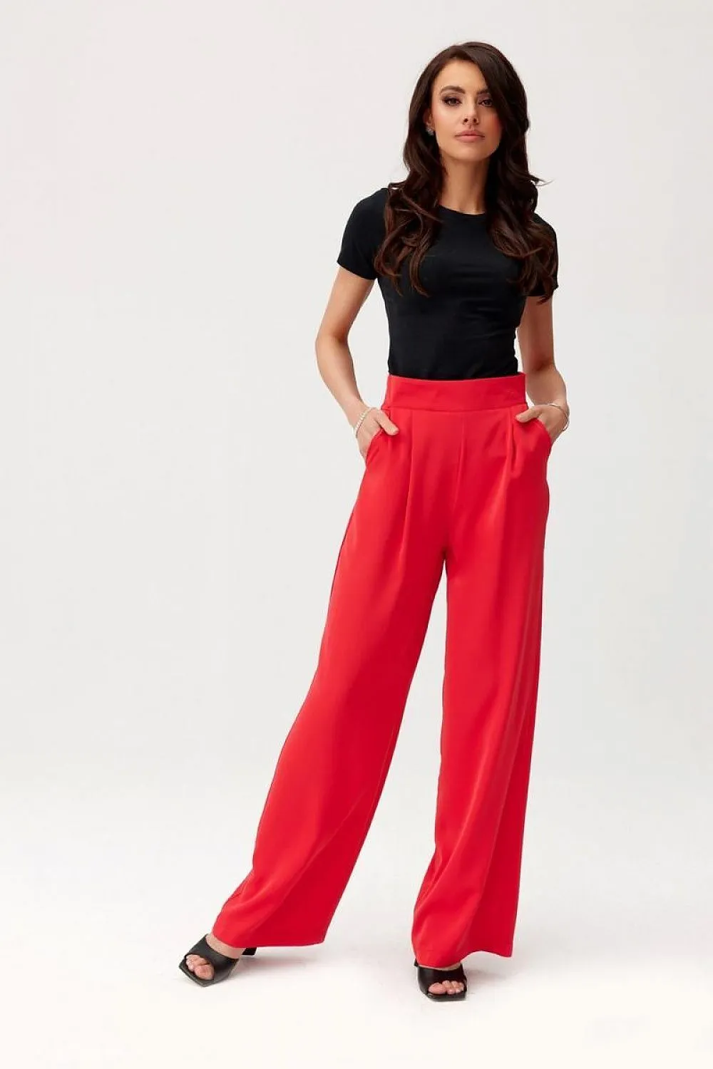 Tailored High-Waist Wide-Leg Trousers