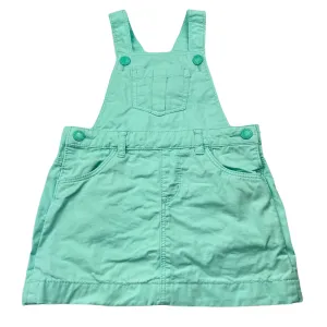 Target blue cotton overalls dress / pinafore, size 1, Pre-loved