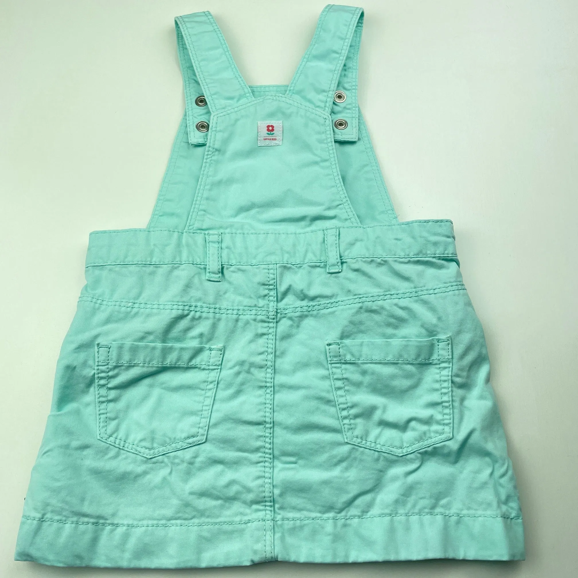 Target blue cotton overalls dress / pinafore, size 1, Pre-loved