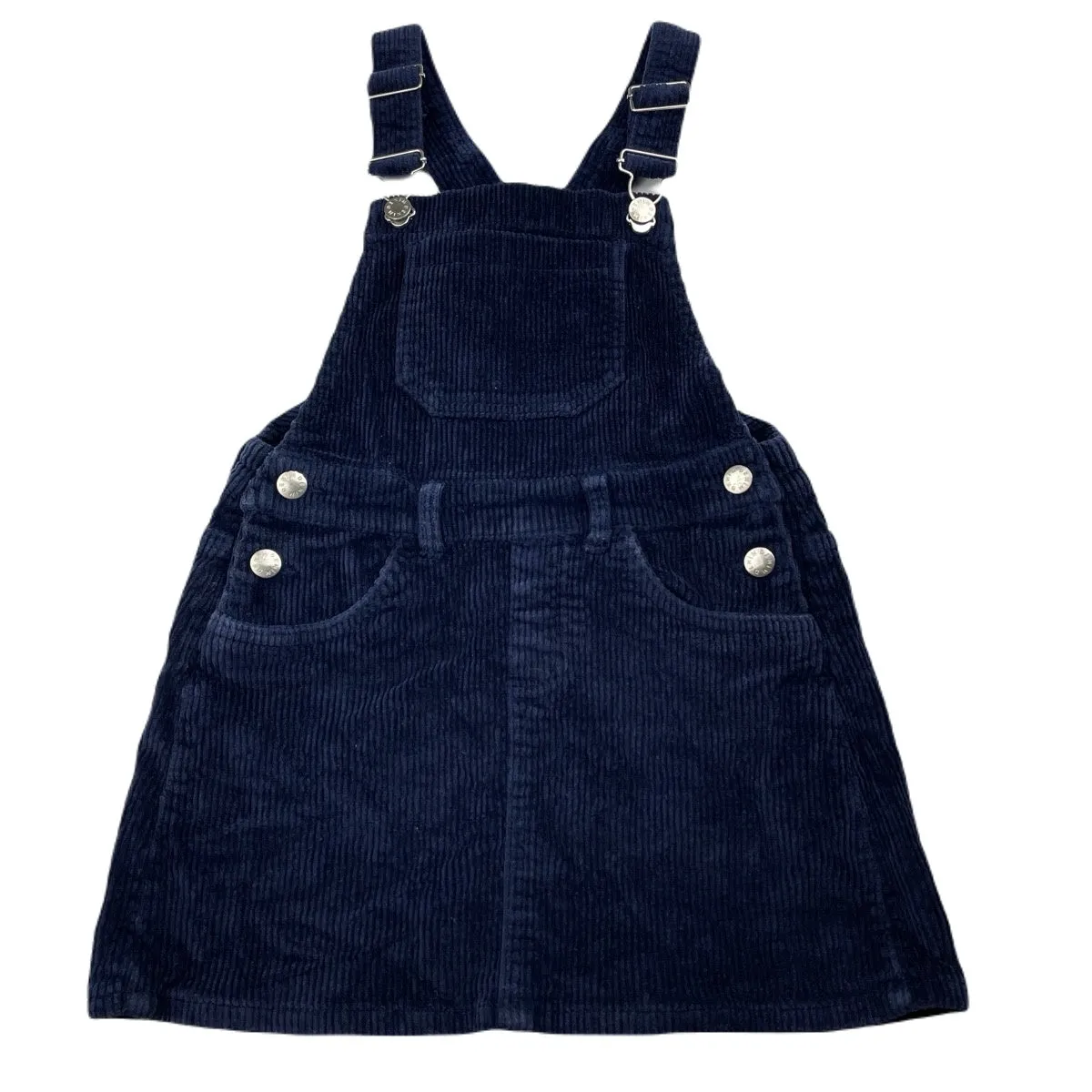 Target navy chunky corduroy overalls dress / pinafore, size 5, Pre-loved