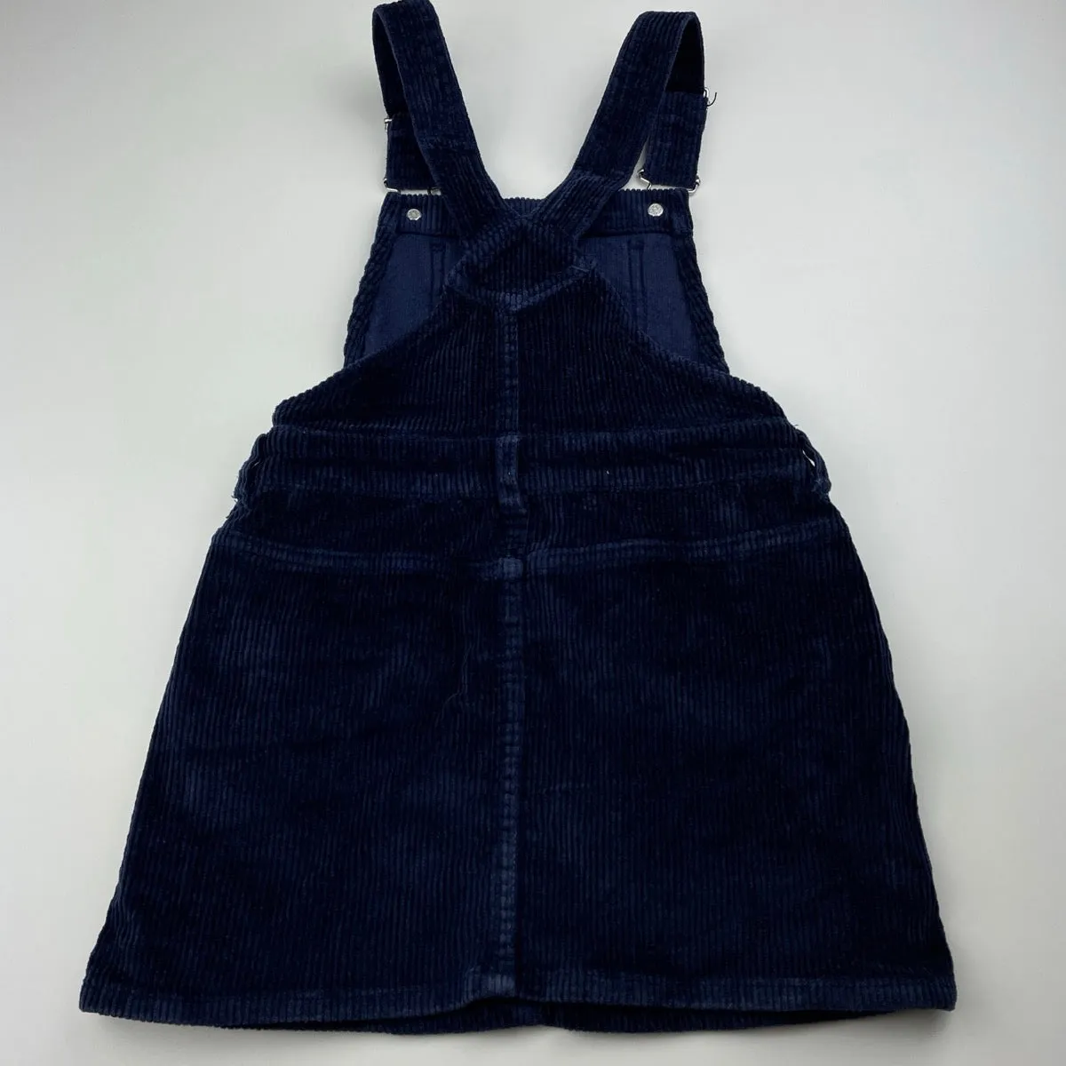 Target navy chunky corduroy overalls dress / pinafore, size 5, Pre-loved