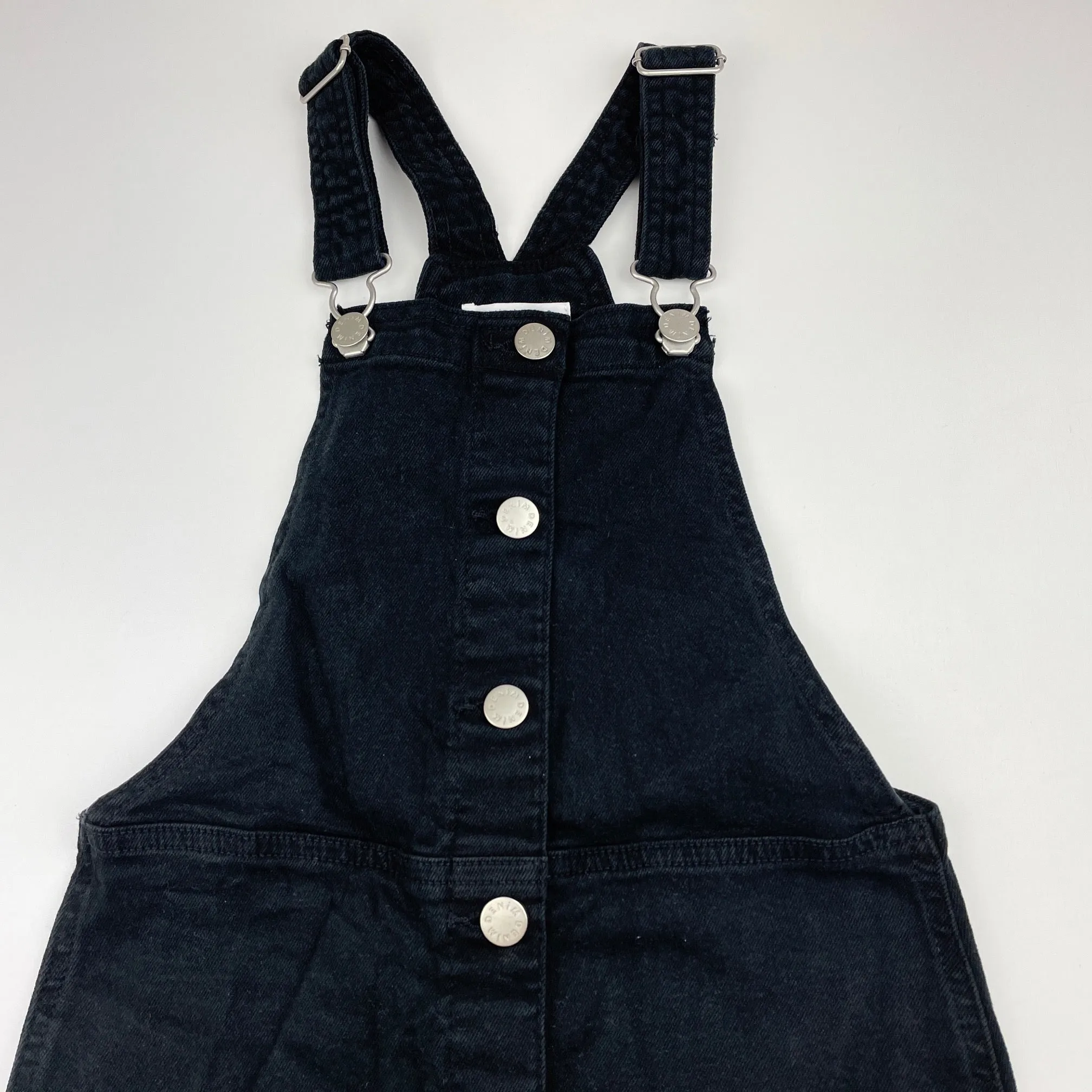 Target stretch denim overalls dress / pinafore, size 8, Pre-loved