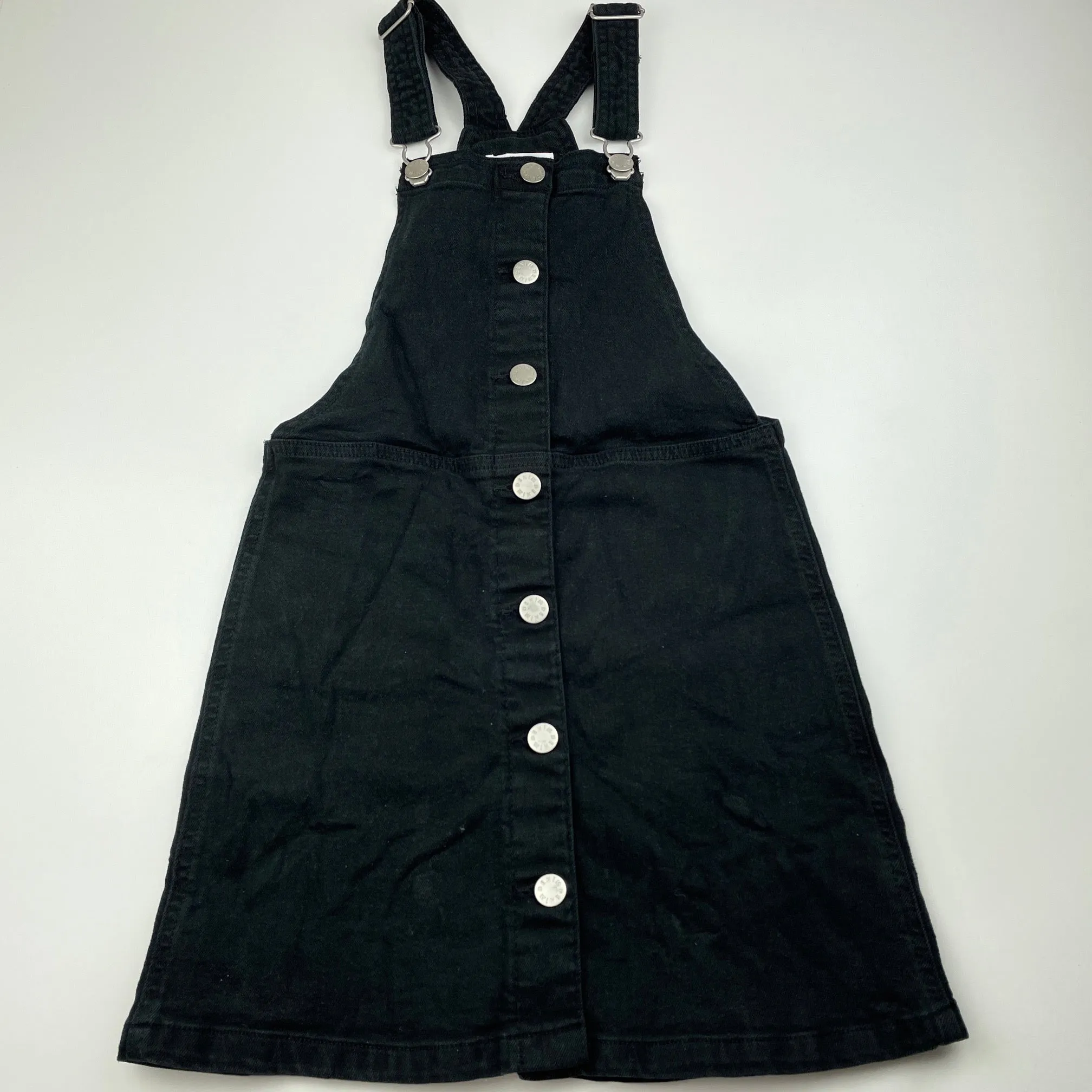 Target stretch denim overalls dress / pinafore, size 8, Pre-loved