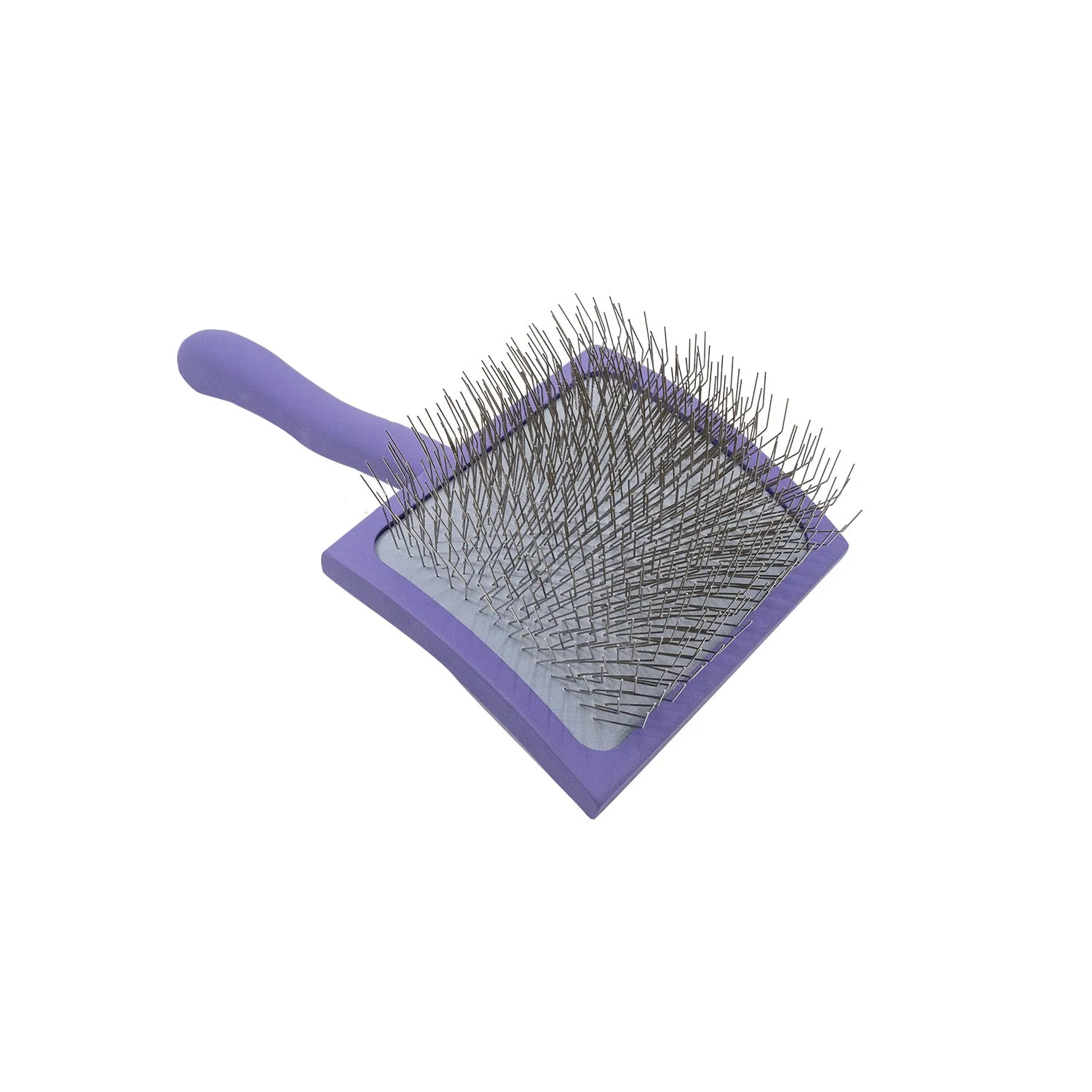 Tauro Pro Line wooden brush, curved, rectangular, pins 0.98, purple