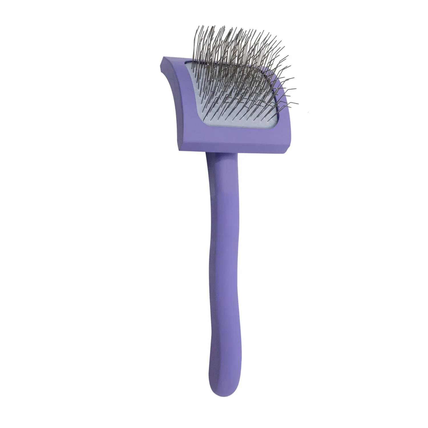 Tauro Pro Line wooden brush, curved, rectangular, pins 0.98, purple