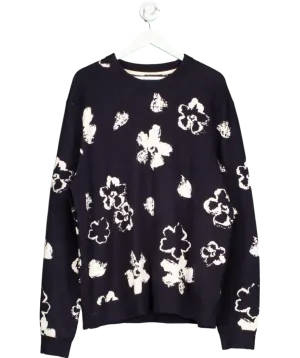 Ted Baker Black Monochrome Print Woven Sweater UK 20