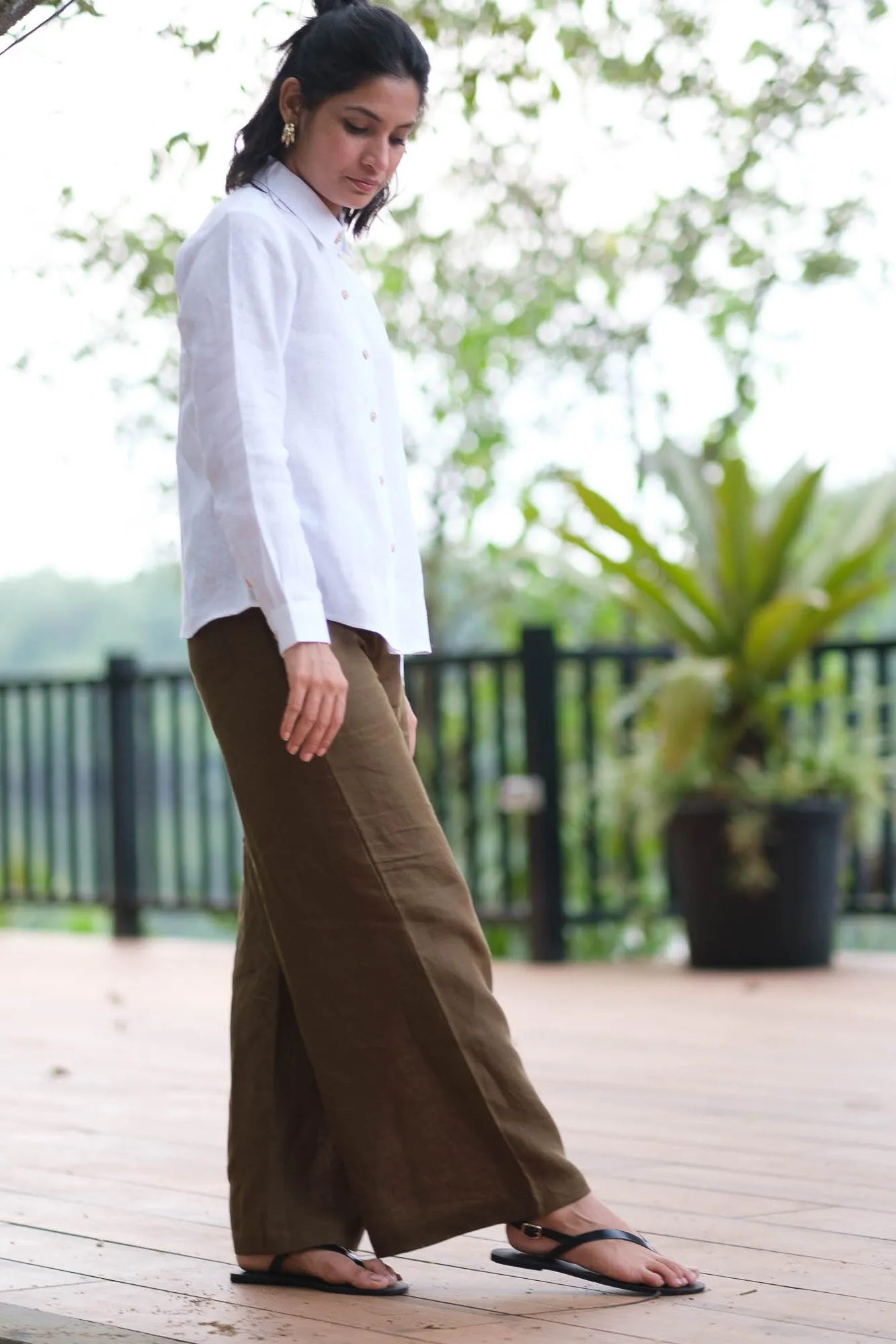 The Linen Wide Leg Pants