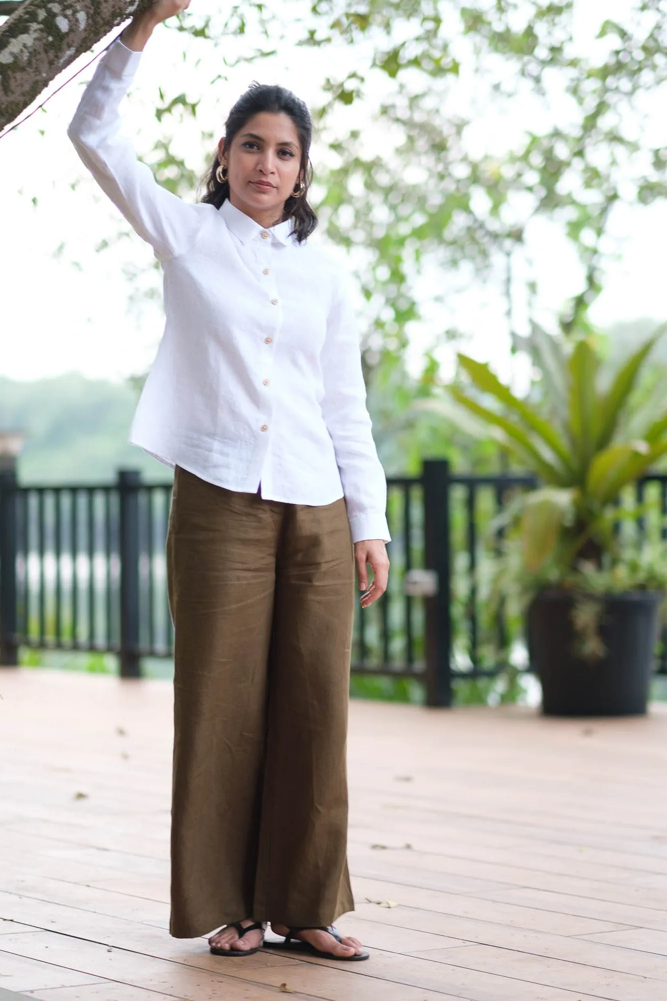 The Linen Wide Leg Pants