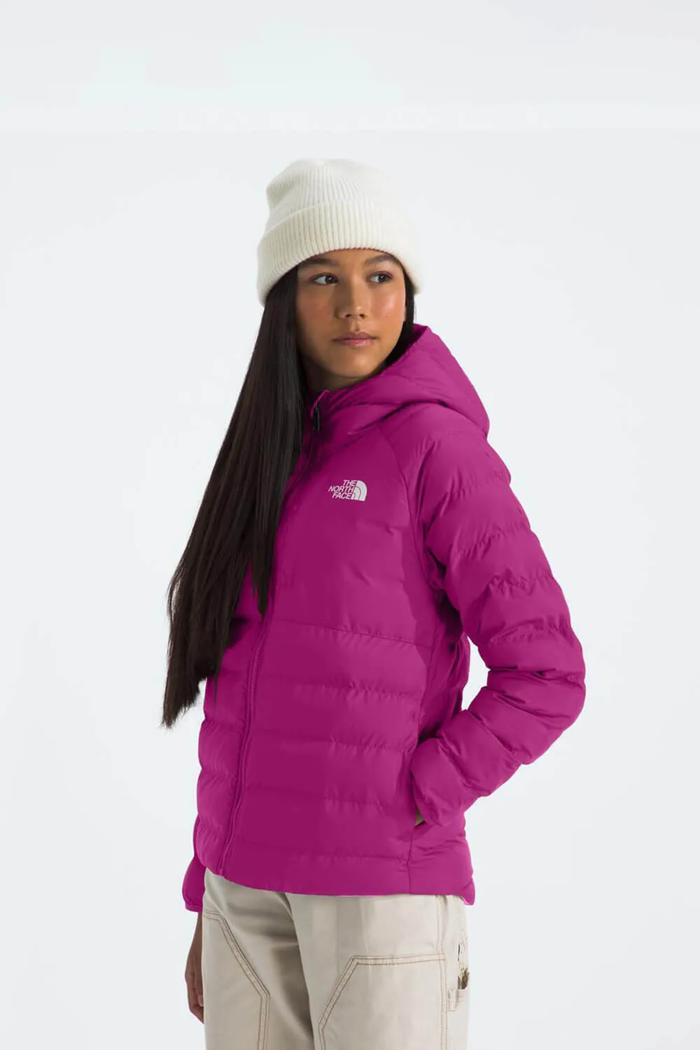 The North Face Reversible Perrito Hooded Jacket for Girls in Deep Mulberry | NF0A88UE-1I7