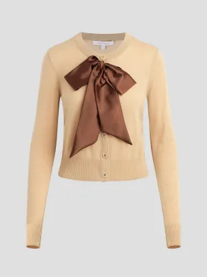 The Take a Bow Cardigan in Sand