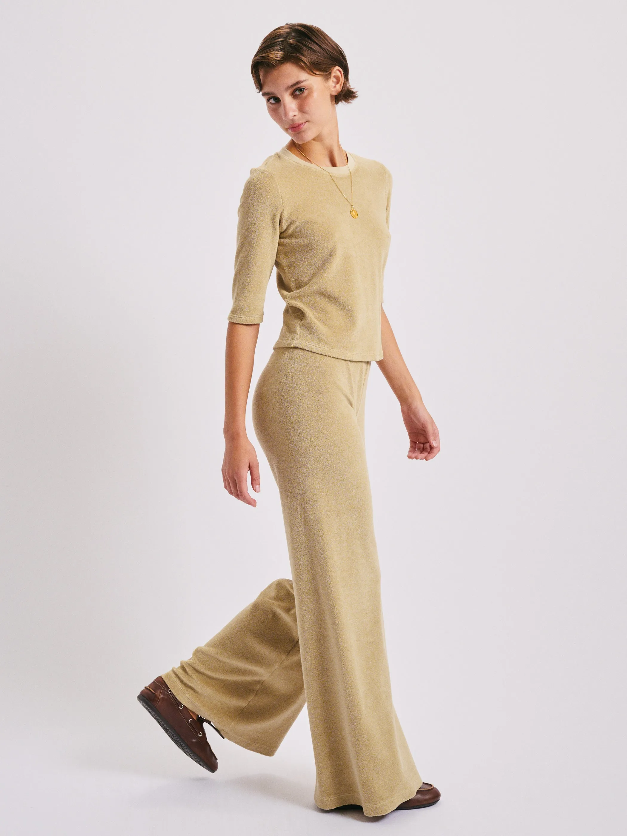 The Zephyra Flare Pants in Terry