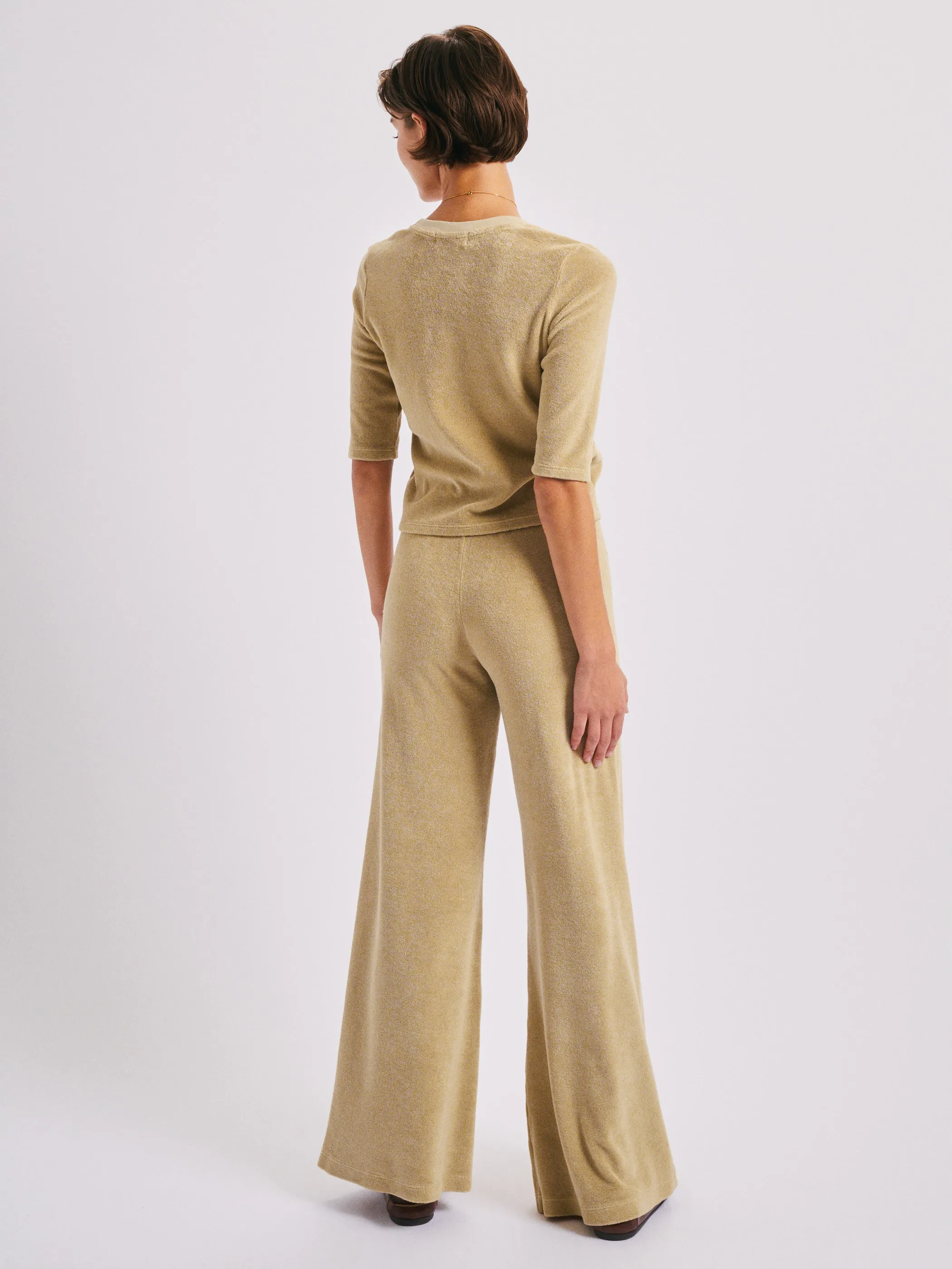 The Zephyra Flare Pants in Terry