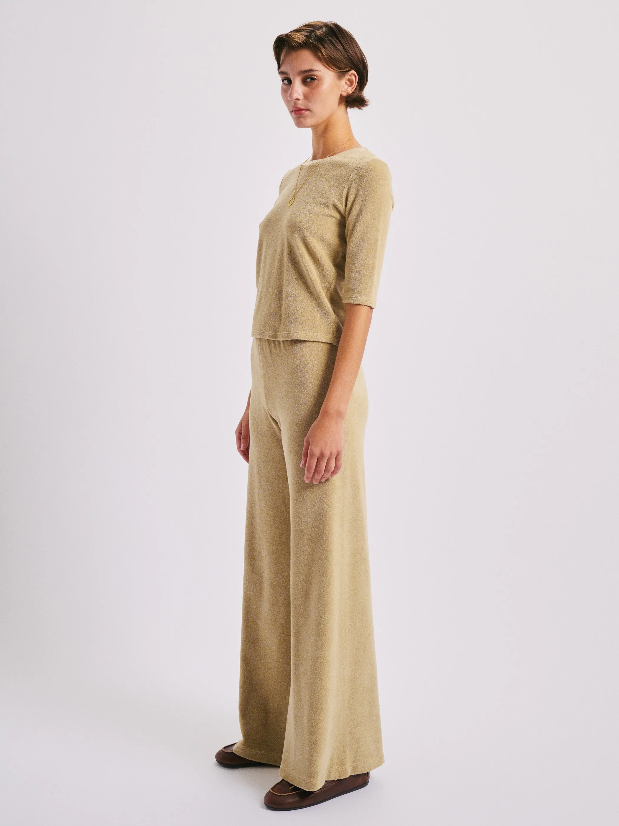 The Zephyra Flare Pants in Terry