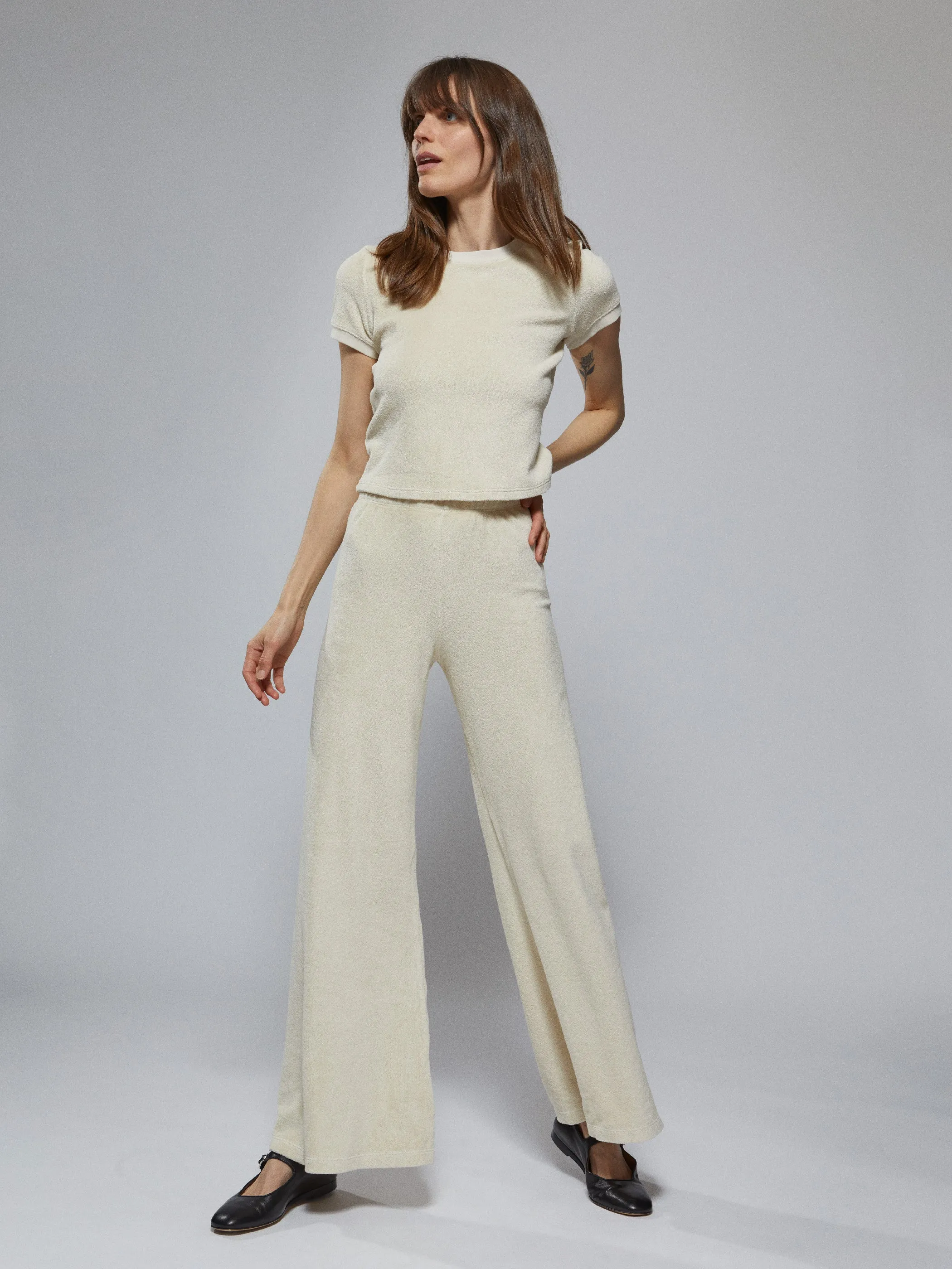 The Zephyra Flare Pants in Terry
