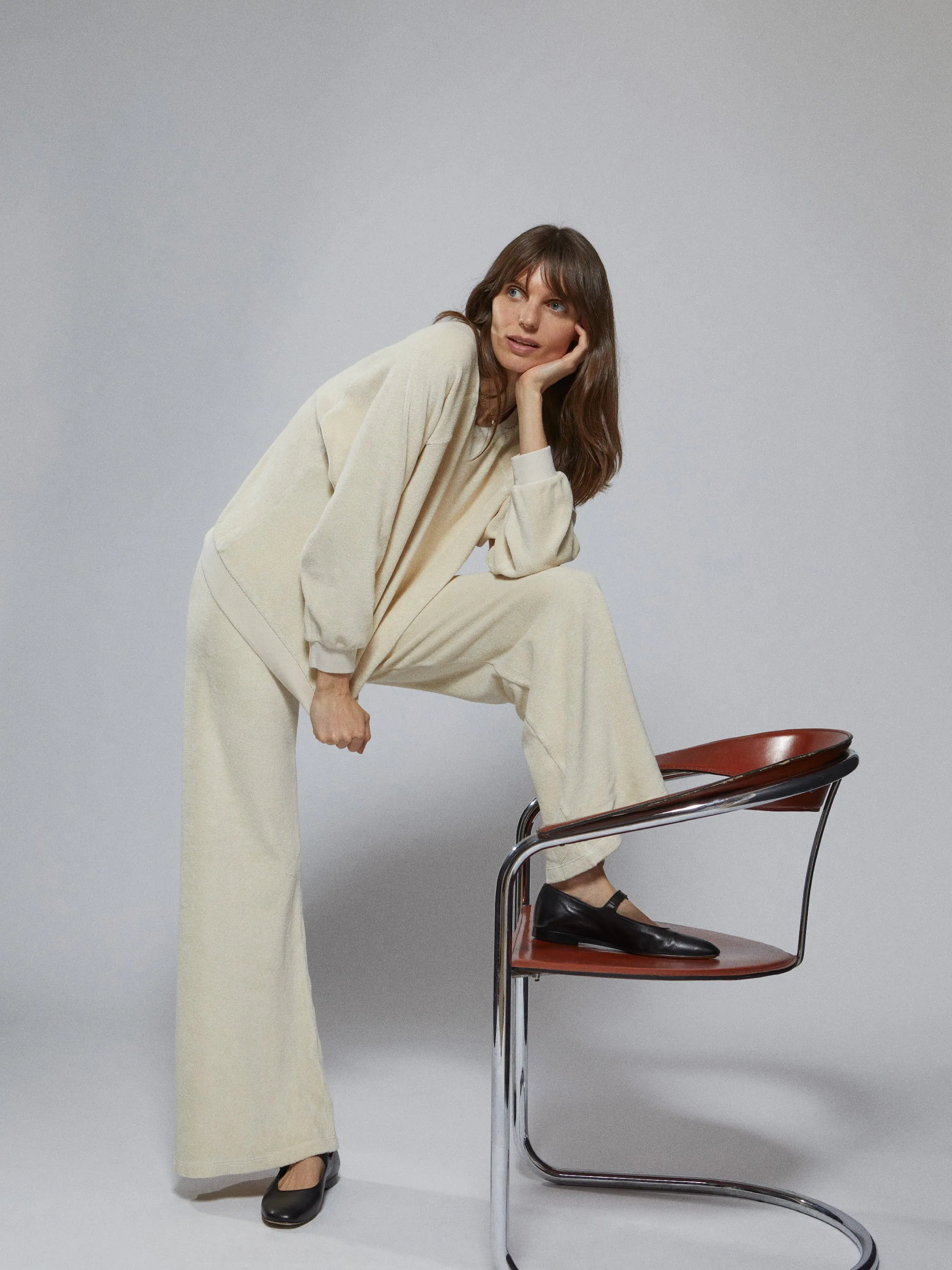 The Zephyra Flare Pants in Terry