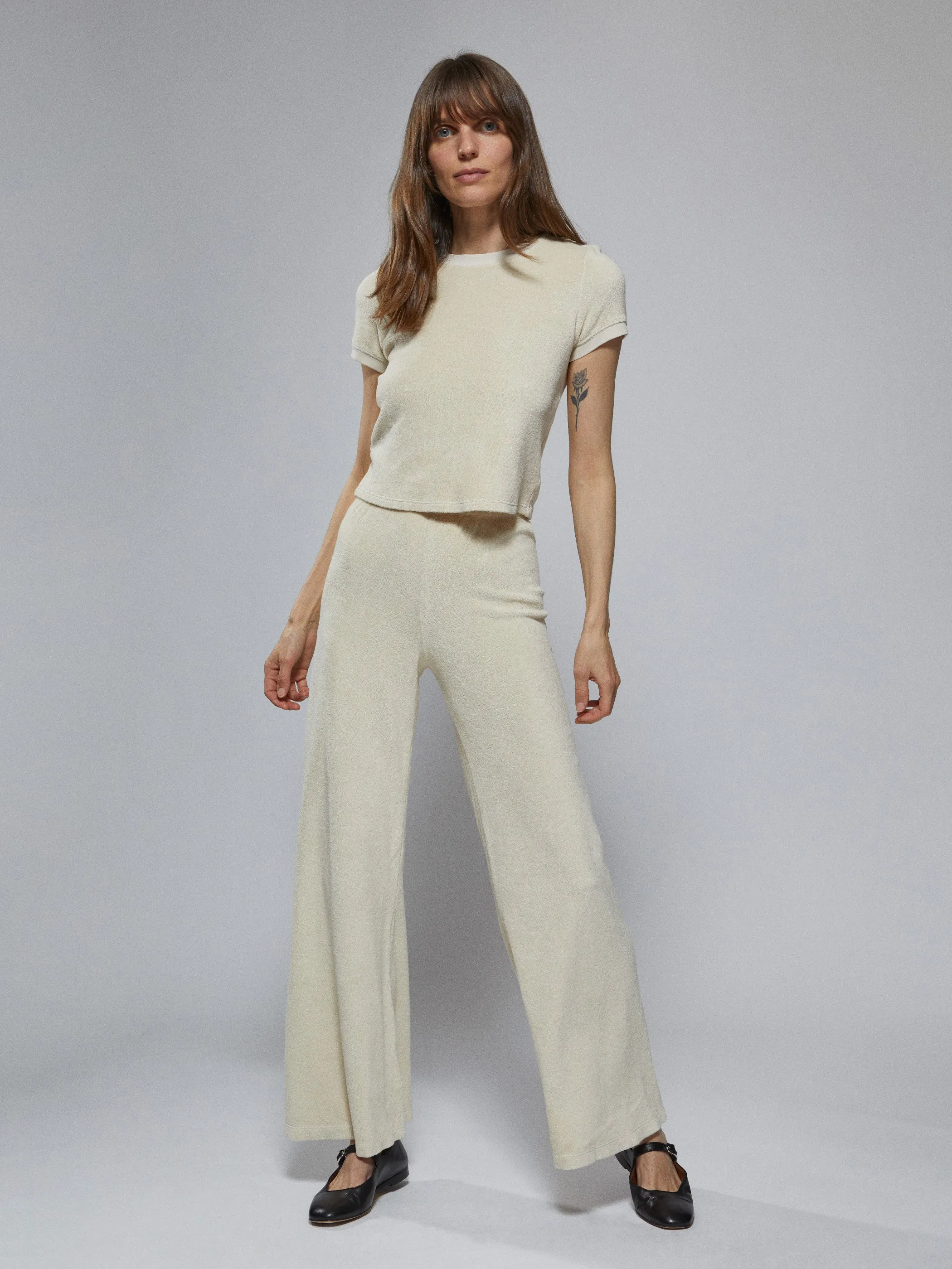 The Zephyra Flare Pants in Terry