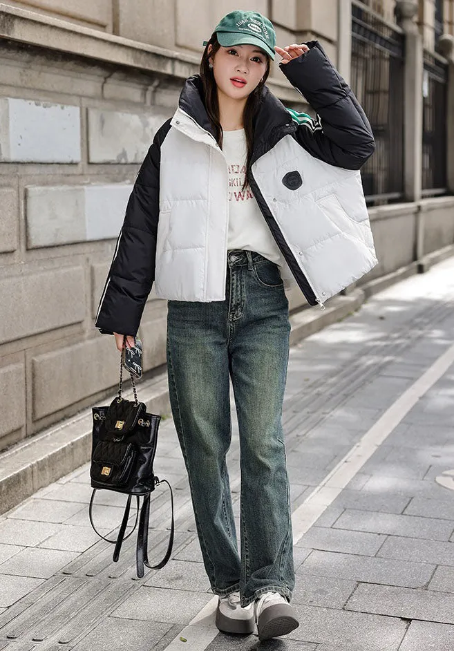 Thickened Windproof and Water-Resistant Puffer Jacket for Women