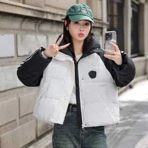 Thickened Windproof and Water-Resistant Puffer Jacket for Women