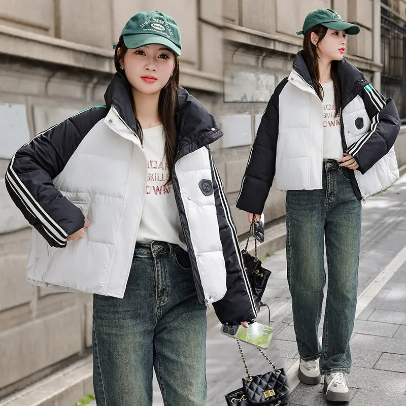 Thickened Windproof and Water-Resistant Puffer Jacket for Women