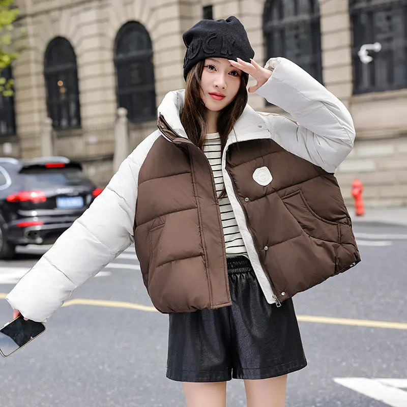 Thickened Windproof and Water-Resistant Puffer Jacket for Women