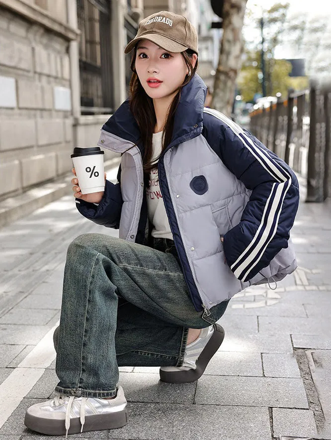 Thickened Windproof and Water-Resistant Puffer Jacket for Women