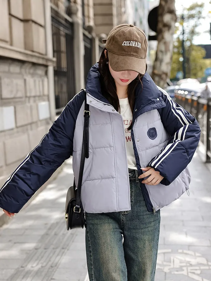 Thickened Windproof and Water-Resistant Puffer Jacket for Women