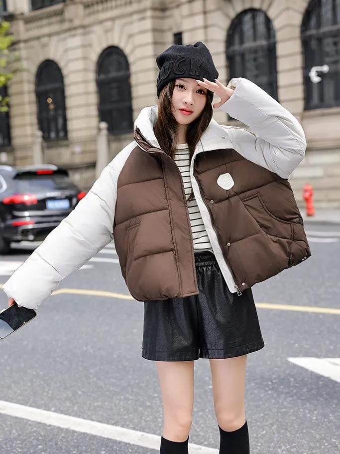 Thickened Windproof and Water-Resistant Puffer Jacket for Women