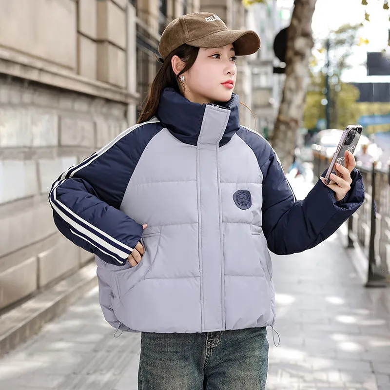 Thickened Windproof and Water-Resistant Puffer Jacket for Women