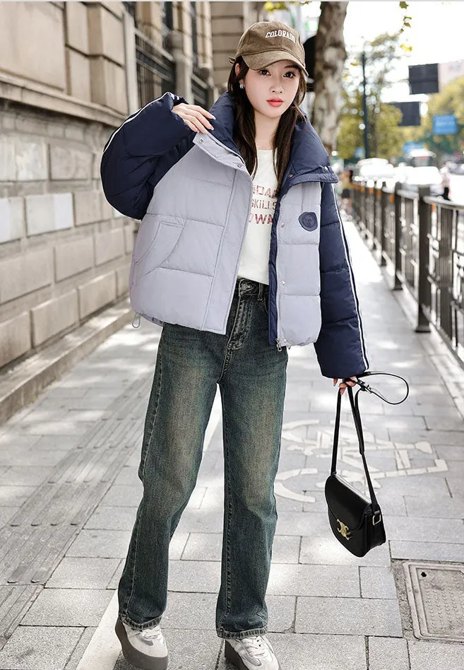 Thickened Windproof and Water-Resistant Puffer Jacket for Women