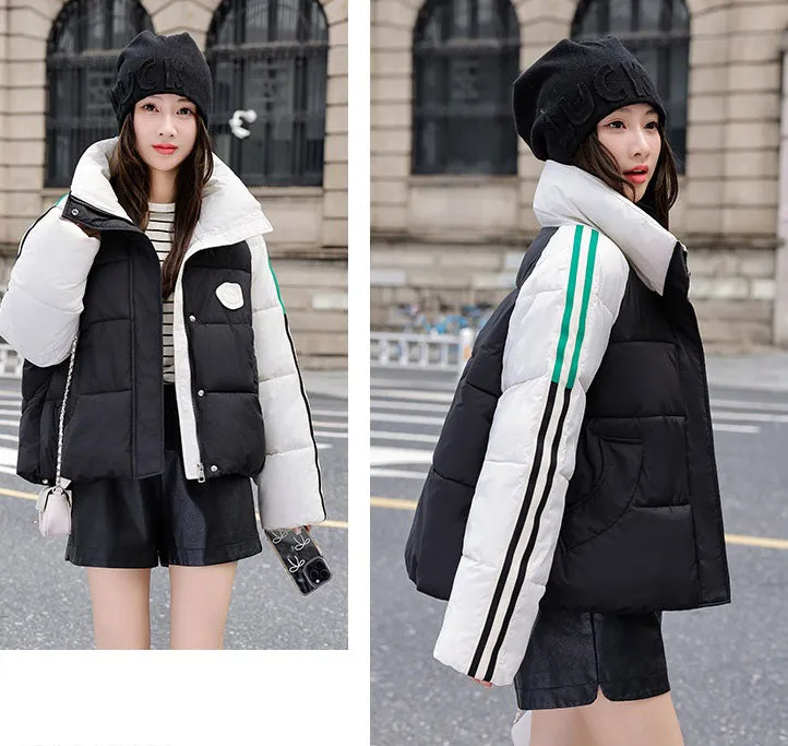 Thickened Windproof and Water-Resistant Puffer Jacket for Women