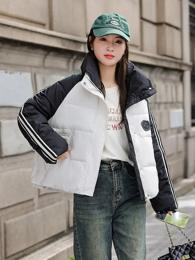 Thickened Windproof and Water-Resistant Puffer Jacket for Women