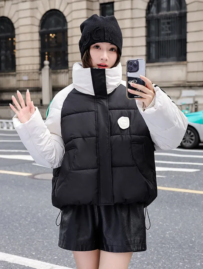 Thickened Windproof and Water-Resistant Puffer Jacket for Women