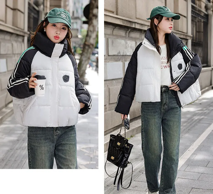 Thickened Windproof and Water-Resistant Puffer Jacket for Women