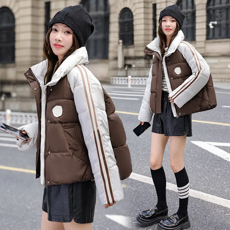 Thickened Windproof and Water-Resistant Puffer Jacket for Women