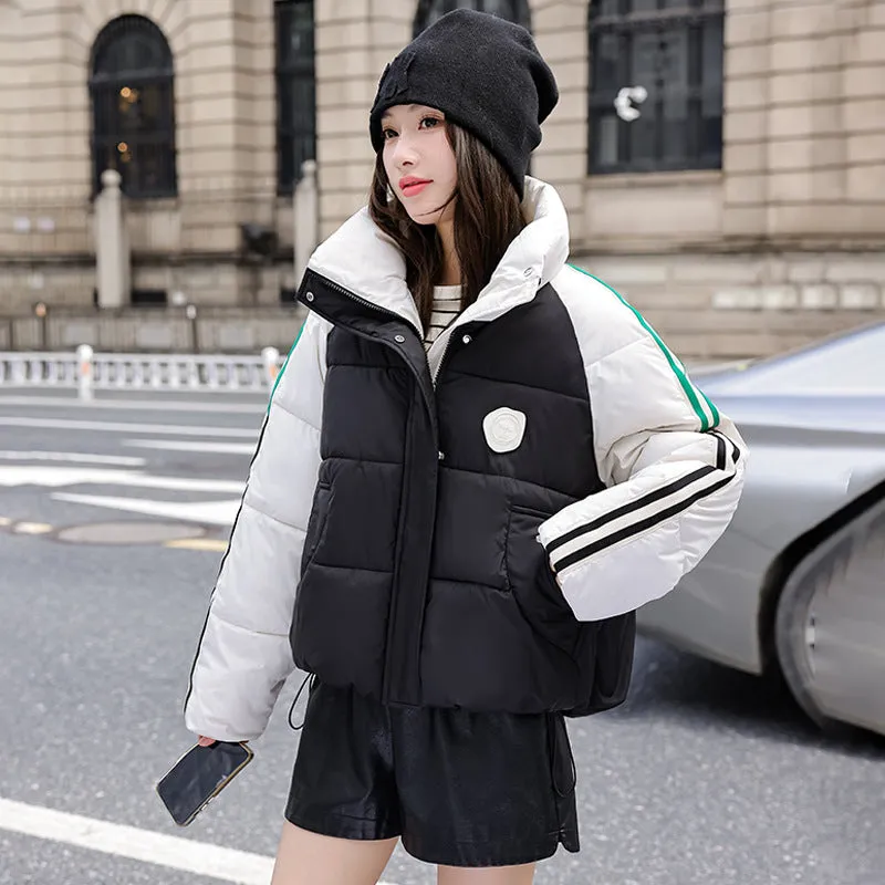 Thickened Windproof and Water-Resistant Puffer Jacket for Women